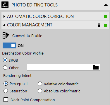 Color Management in PhotoEQ