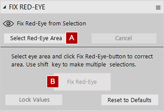 Fix Red-Eye Settings