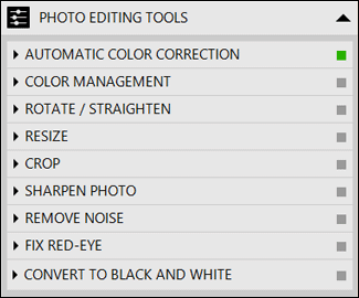 PhotoEQ workflow automation buttons